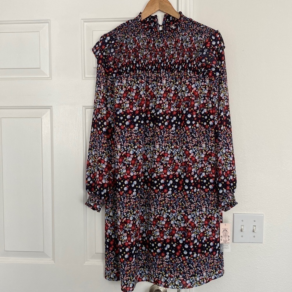 NWT Nanette Lepore cornflower candy floral dress.
